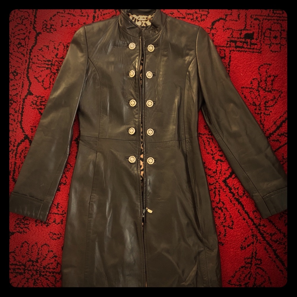 ST JOHN 100% real leather Jacket